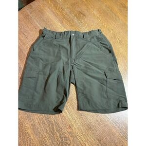 Men's White Sierra Olive Green Hiking Shorts | Size M |‎ 10" Inseam